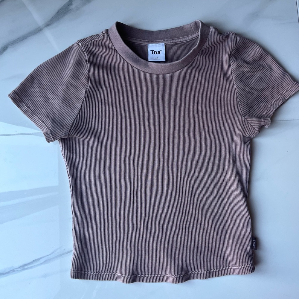 TNA Ribbed Cropped T-Shirt